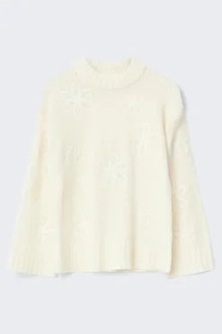 Online Gina Tricot Jacquard knitted sweater Wit