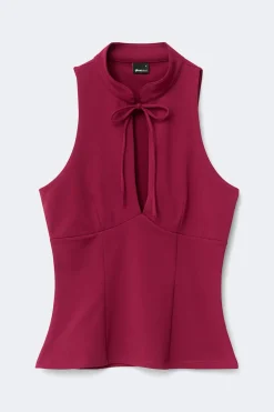 New Gina Tricot Keyhole tie top Paars