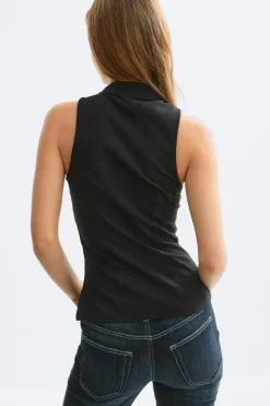 Sale Gina Tricot Keyhole tie top Zwart