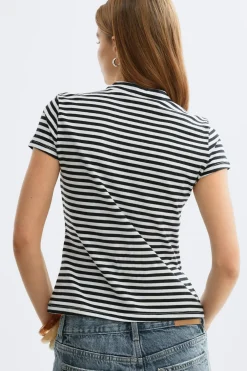 New Gina Tricot Keyhole top Zwart