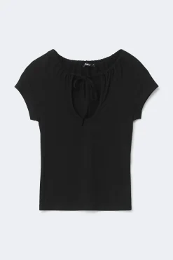 Best Gina Tricot Keyhole top Zwart