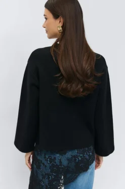 New Gina Tricot Knitted button cardigan Zwart