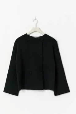 New Gina Tricot Knitted button cardigan Zwart