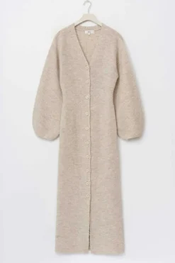 Sale Gina Tricot Knitted button down dress Wit