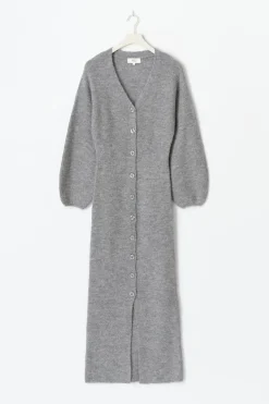 Gina Tricot Knitted button down dress Grijsv