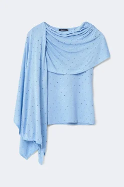 Clearance Gina Tricot Knitted cape top Blauw