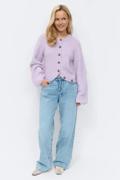 Clearance Gina Tricot Knitted cardigan Paars