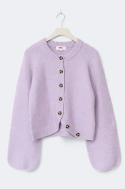 Clearance Gina Tricot Knitted cardigan Paars