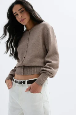 Best Gina Tricot Knitted cardigan Beige