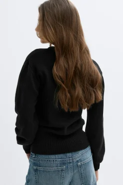 Discount Gina Tricot Knitted cardigan Zwart