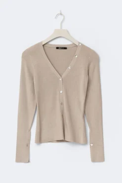 Sale Gina Tricot Knitted cardigan Beige
