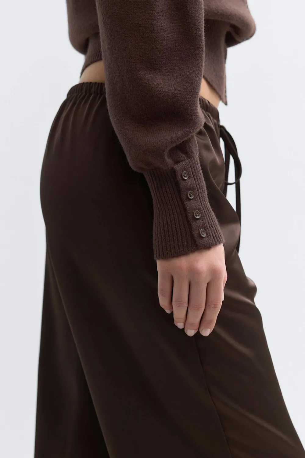 Online Gina Tricot Knitted cardigan Bruin