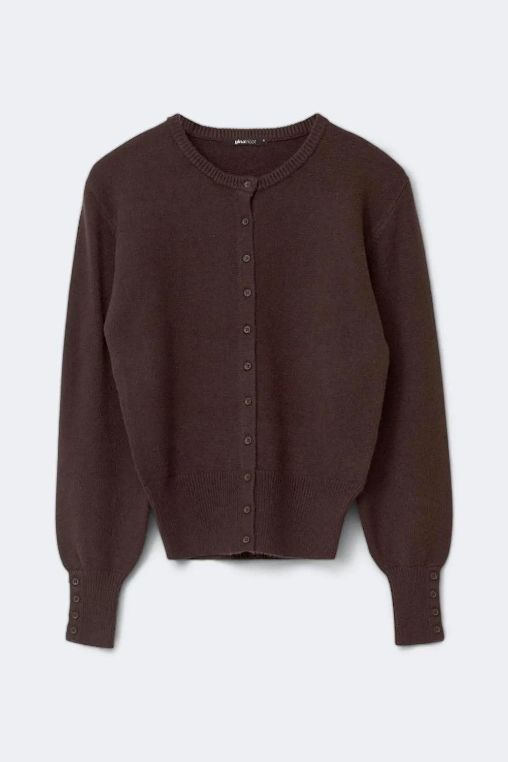 Online Gina Tricot Knitted cardigan Bruin