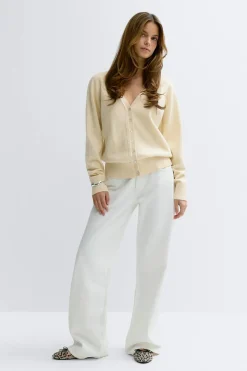 Gina Tricot Knitted cardigan Geel
