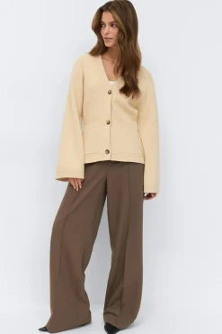 Hot Gina Tricot Knitted cotton cardigan Geel