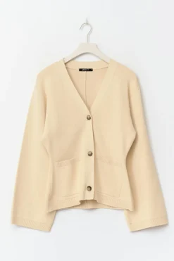 Hot Gina Tricot Knitted cotton cardigan Geel