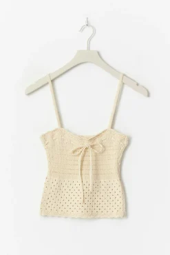 Best Gina Tricot Knitted cotton singlet Geel
