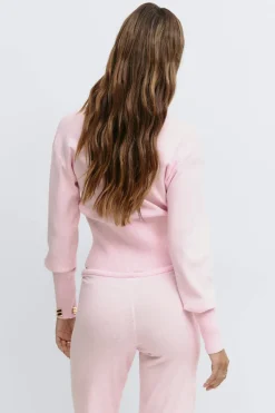 New Gina Tricot Knitted loungewear cardigan Roze