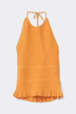 New Gina Tricot Knitted singlet Oranje