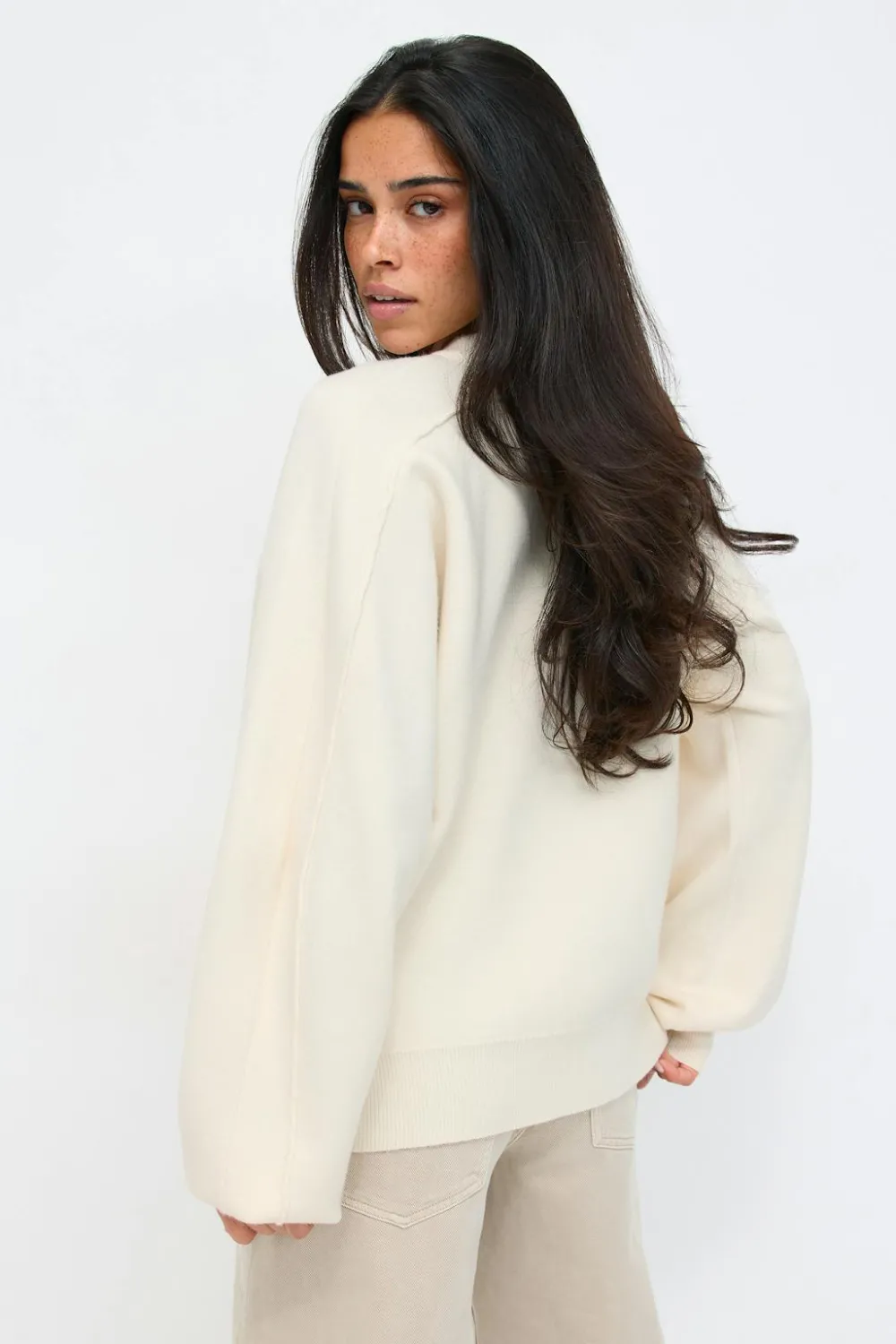 New Gina Tricot Knitted sweater Wit