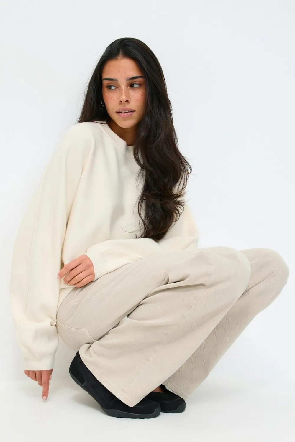 New Gina Tricot Knitted sweater Wit
