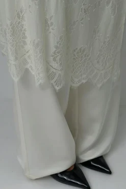 Sale Gina Tricot Lace apron skirt Wit