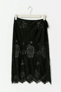 Hot Gina Tricot Lace apron skirt Zwart