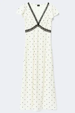 Gina Tricot Lace detail midi dress Zwart