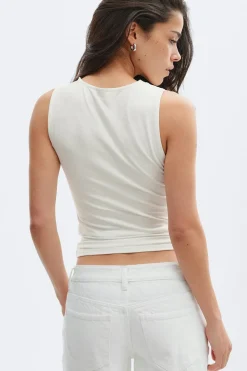 Hot Gina Tricot Lace detail tank Wit