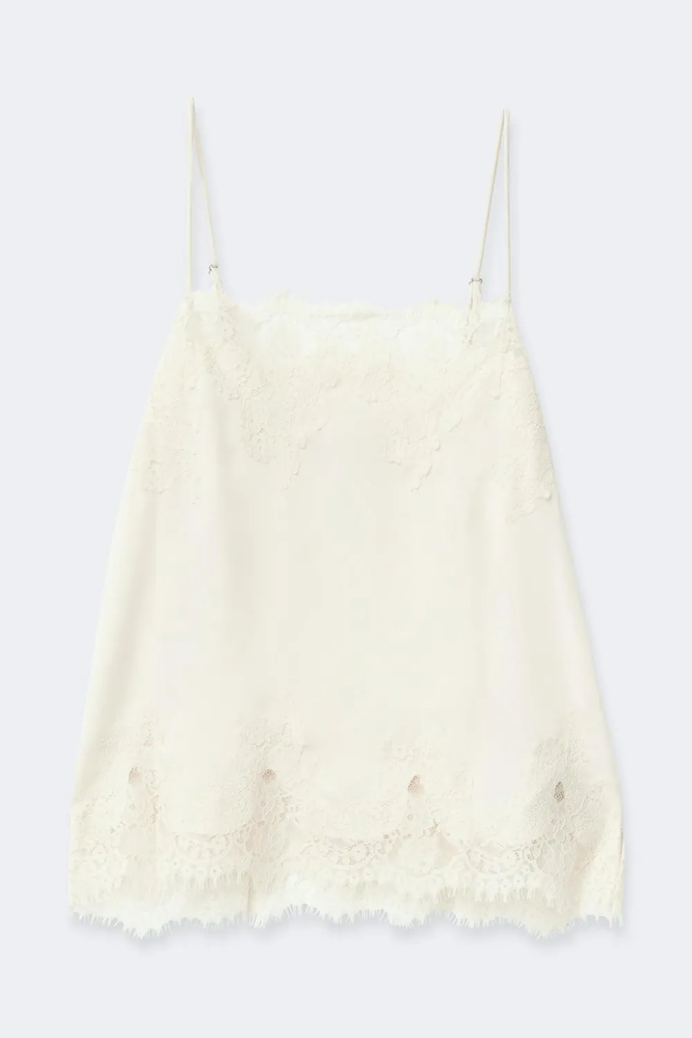 Best Gina Tricot Lace satin singlet Wit