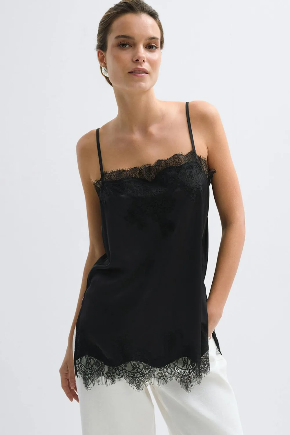 Sale Gina Tricot Lace singlet Zwart
