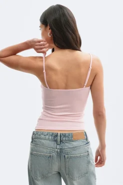 Clearance Gina Tricot Lace strap singlet Roze