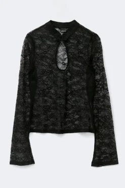 Gina Tricot Lace top Zwart