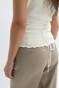 Online Gina Tricot Lacing back top Wit