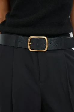 Online Gina Tricot Large buckle belt Zwart