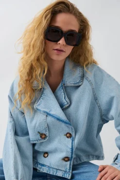 Sale Gina Tricot large square sunglasses Bruin