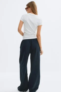 New Gina Tricot linen blend trousers Blauw