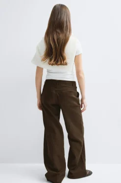 Sale Gina Tricot Linen blend trousers Bruin