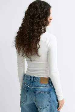 Hot Gina Tricot Long sleeve body Wit