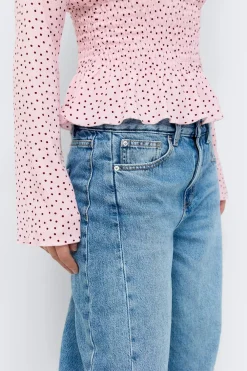 Sale Gina Tricot Long sleeve smock top Roze