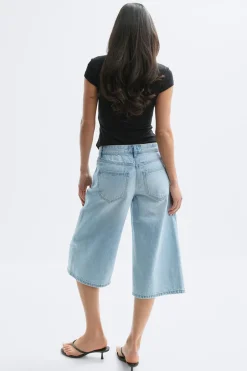 Discount Gina Tricot Loose n' luxe denim shorts Blauw