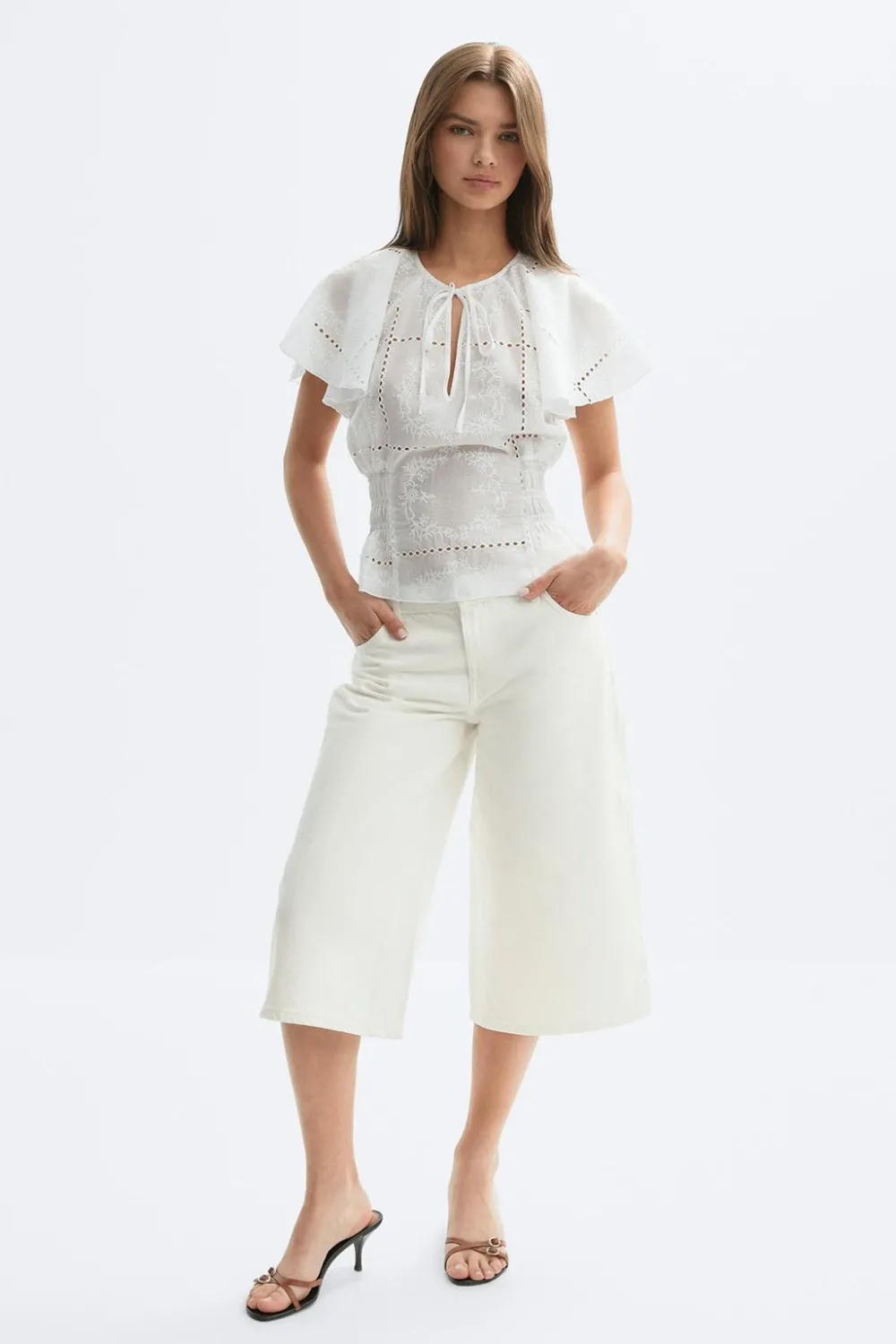 Hot Gina Tricot Loose n' luxe denim shorts Wit