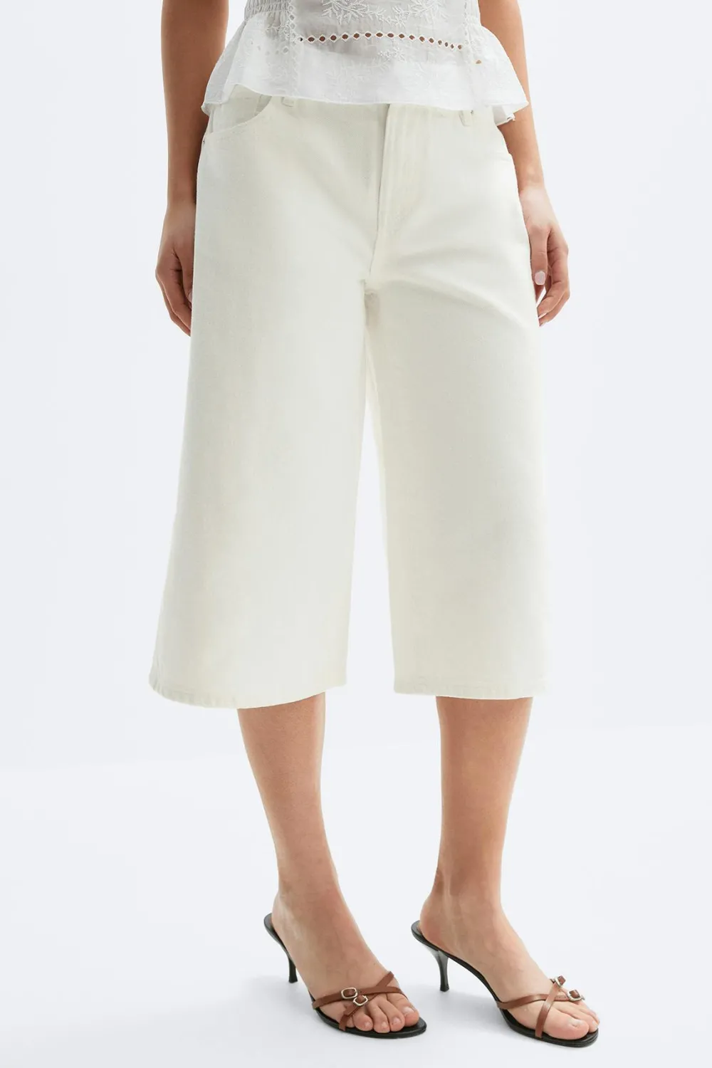 Hot Gina Tricot Loose n' luxe denim shorts Wit