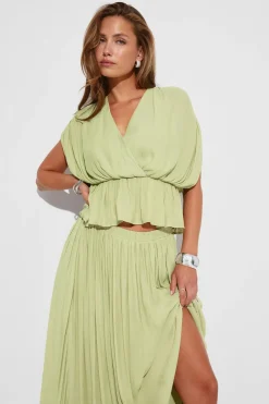Best Gina Tricot Loose sleeveless top Groen