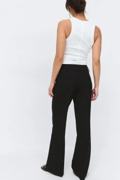Gina Tricot Low waist bootcut trousers Zwart