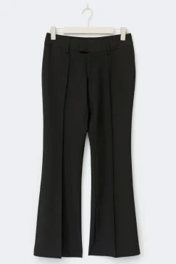 Gina Tricot Low waist bootcut trousers Zwart