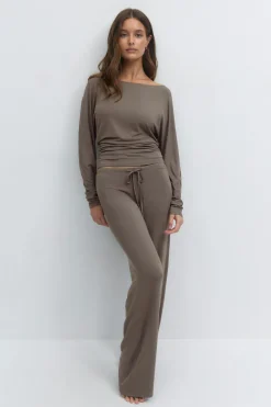 Hot Gina Tricot Low waist loungewear trousers Bruin