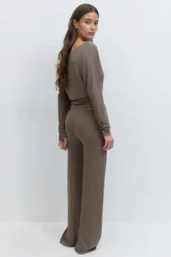 Hot Gina Tricot Low waist loungewear trousers Bruin