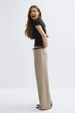 Best Gina Tricot Low waist trousers Beige