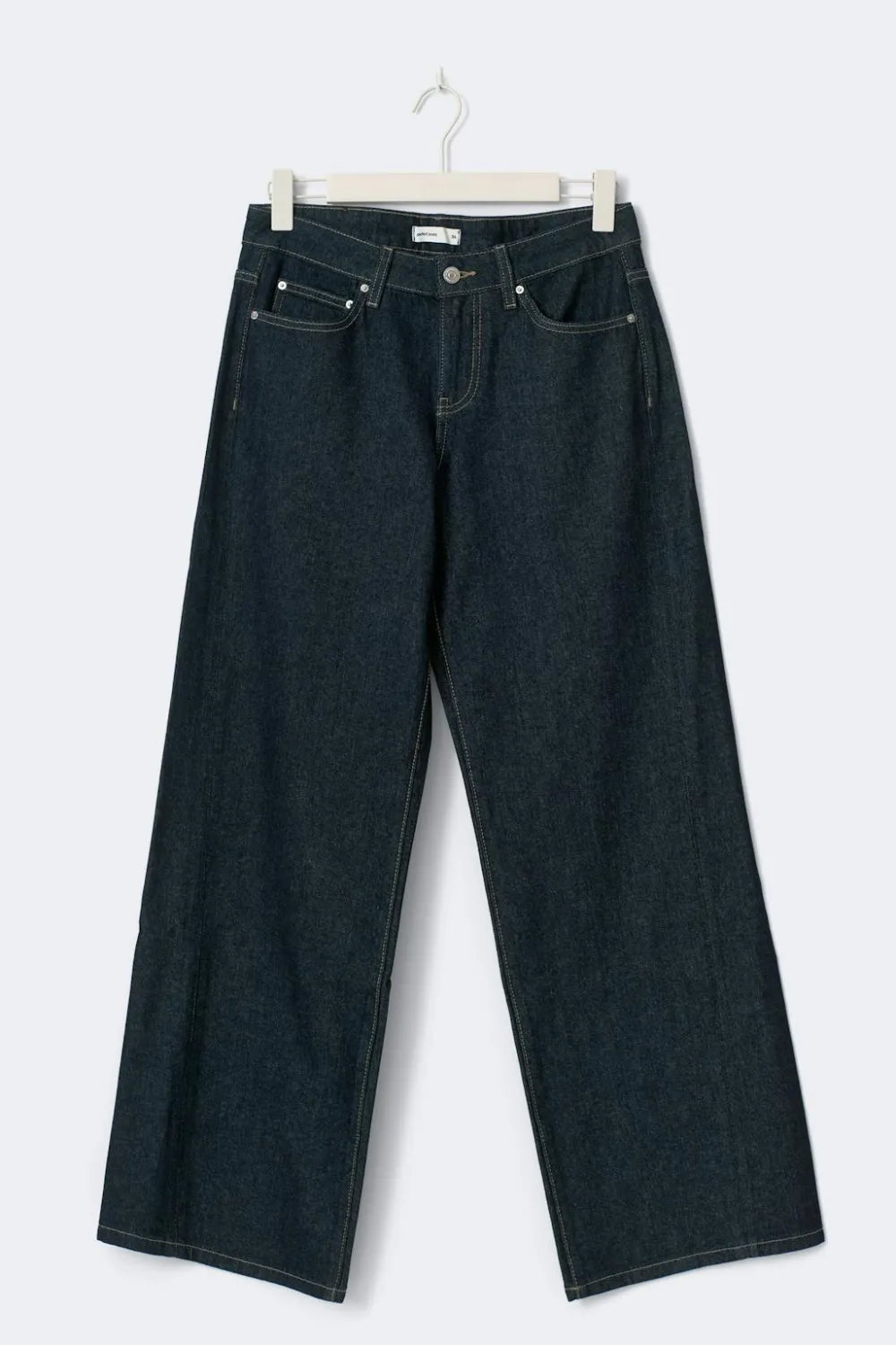 Online Gina Tricot Low wide petite jeans Blauw
